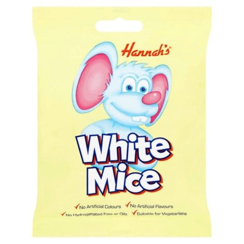 Hannah's white mice chocolate pouch 140 grams
