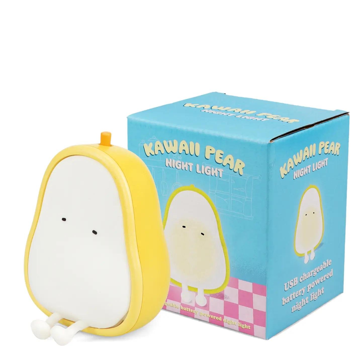 Usb Rechargeable Dimmable Night Light - Kawaii Pear