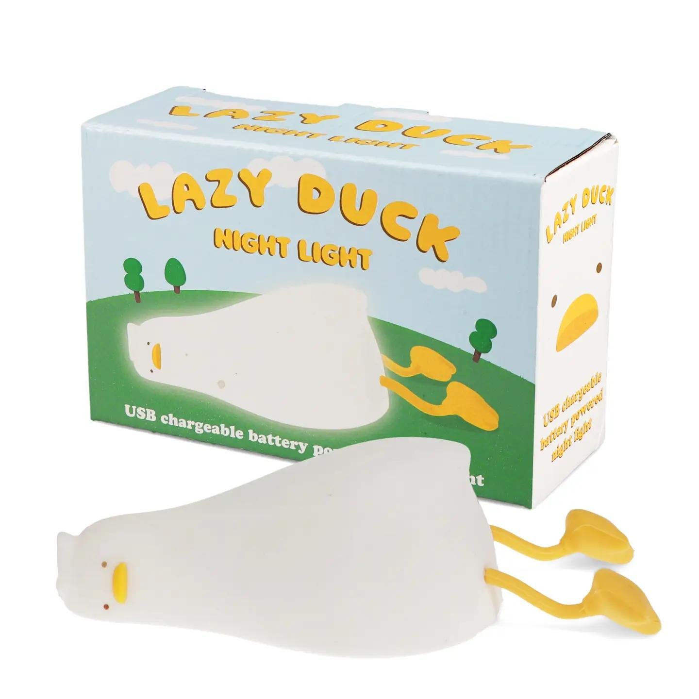 Usb Rechargeable Dimmable Night Light - Lazy Duck