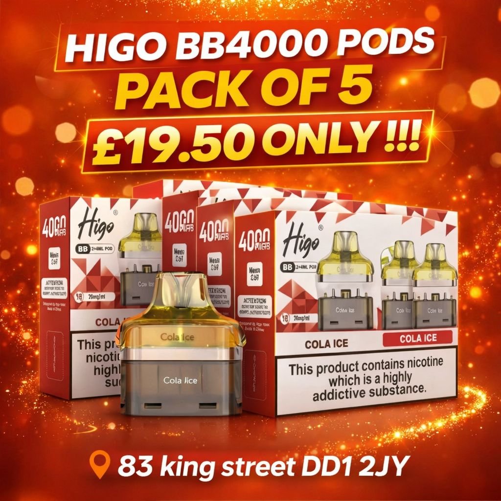 HIGO BB4000 pods pack of 5 for £19.50