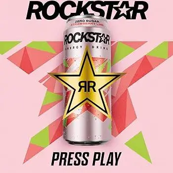 Rockstar zero sugar strawberry lime 500ml
