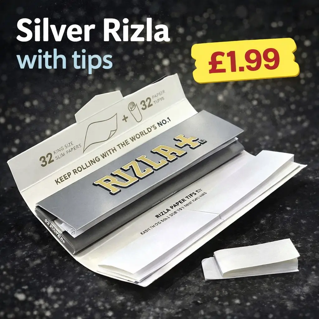 Silver rizla with tips