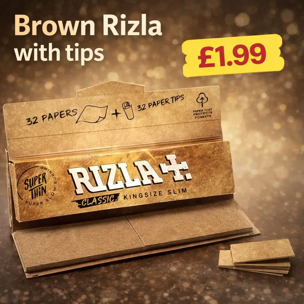 Brown rizla with tips