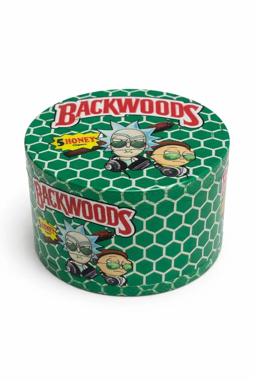 Backwoods green rick and morty theme medium steel grinder