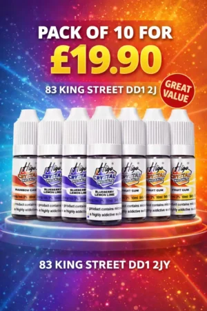 Higo crystal liquids 20mg pack of 10 for £19.90